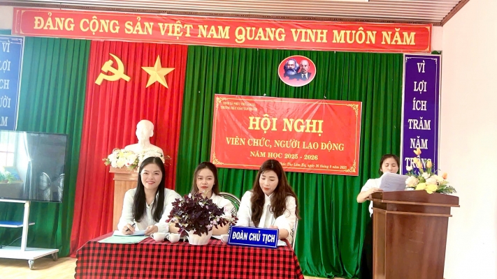 HỘI NGHỊ CÁN BỘ, VIÊN CHỨC NGƯỜI LAO ĐỘNG TRƯỜNG MẪU GIÁO TÂN THANH NĂM HỌC 2025 - 2026